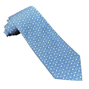 Vineyard Vines Men's Silk Tie Blue Golf Ball Hook Lime Martini Glass Necktie USA